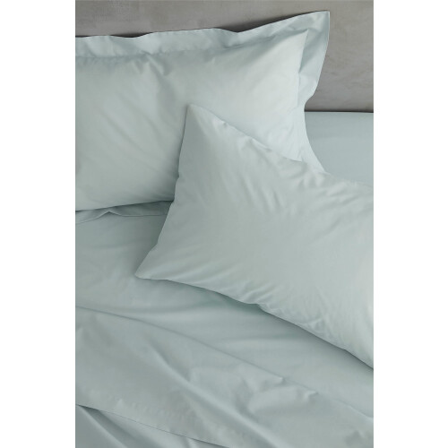 Catherine Lansfield Catherine Lansfield Easy Iron Percale Standard Pillowcase Pair Duck Egg Blue 2