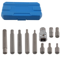 11 Piezas Puntas Spline 12 Puntos for BMW Audi VW Mercedes 1/2" CRV 30/75mm