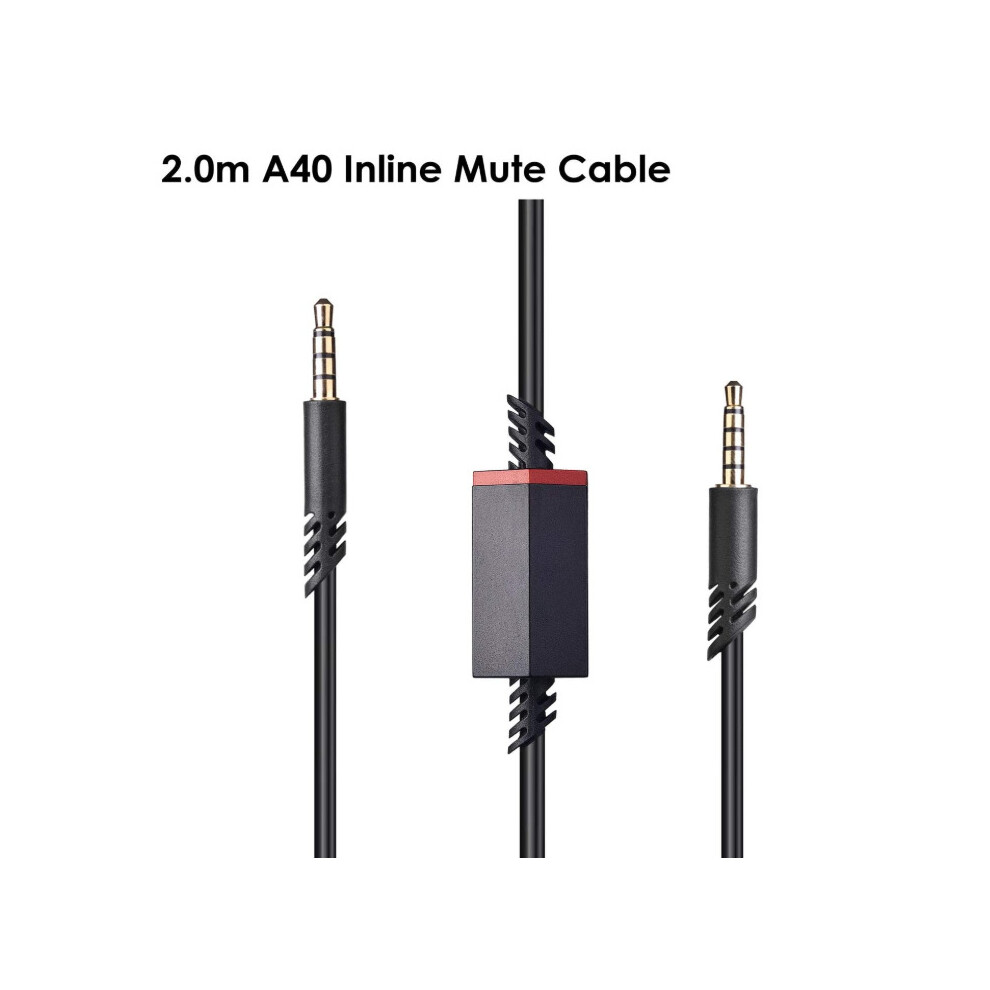 For Astro A10 A40 Xbox Ps4 Replacement Cable Inline Mute Cord Gaming Headsets Yellow 320997688181