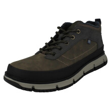 (Taupe, UK 10.5) Mens Bugatti Casual Lace Up Walking Style Ankle Boots 341-AC230-5050