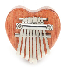 8-Tune Portable HeartShaped Mahogany Thumb Piano for New Music Enthusiasts