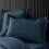 douceur d'int?rieur, Percale Midnight Blue Cotton Percale Pillowcase 50x70cm 3