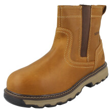(Beige, UK 12) Mens Caterpillar Safety Boots Pelton ST S1 PL HRO FO