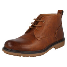 (Tan, UK 10) Mens Thomas Blunt Low Lace Up Ankle Boots A3082