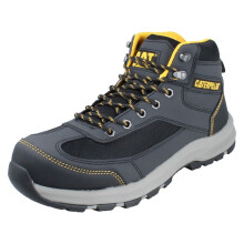 (Grey, UK 9) Mens Caterpillar Lace Up Safety Boots - Elmore Mid ST S1 P