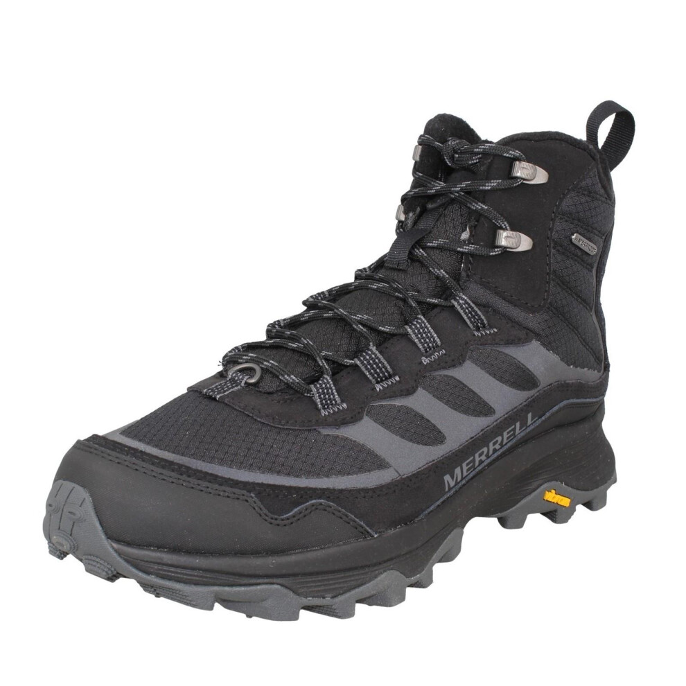 Merrell (Black, Uk 12) Mens Grip Vibram Sole Waterproof Ankle Boots - Moab Speed Thermo Mid Wp