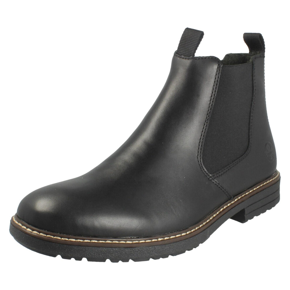 Rieker (Black, Uk 11) Mens Smart Zip Up Chelsea Boots 33180