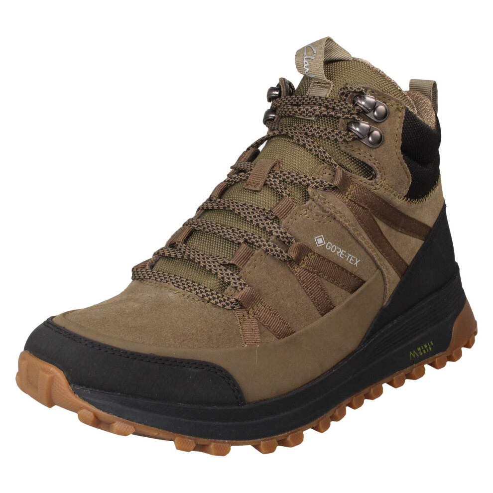 Clarks (Khaki, Uk 9.5) Mens Gore-Tex Lace Up Waterproof Ankle Boots - Atl Trekrise Gtx