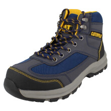 (Blue, UK 7) Mens Caterpillar Lace Up Safety Boots - Elmore Mid ST S1 P