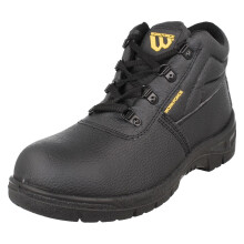 (Black, UK 7) Unisex Workforce Oil/Acid Resistant Lace Up Safety Chukka Boots GC2-P