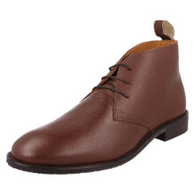(Brown, UK 12) Mens Thomas Blunt Low Heel Ankle Boots A3081