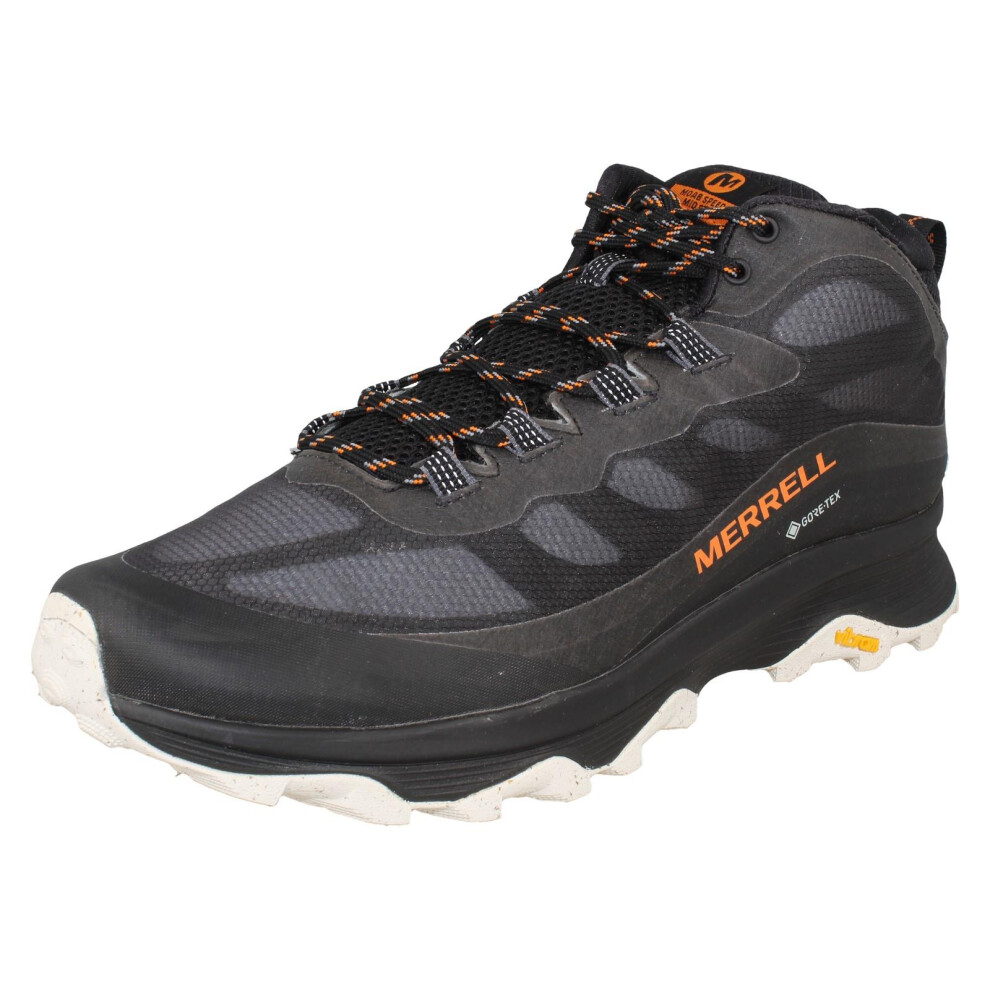 Merrell (, Uk 11.5) Mens Gore-Tex With A Vibram Sole Walking Boots - Moab Speed Mid Gtx Black