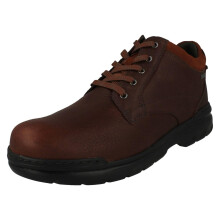 (Tan, UK 13) Mens Clarks Gore-Tex Casual Lace Up Ankle Boots - Rockie Mid GTX