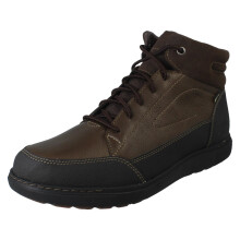 (Dark Brown Warmlined, UK 11) Mens Clarks Lace Up Gore-Tex Warm Lined Smart Casual Boots - Maptsone Hi GTX