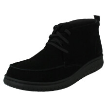 (Black, UK 9.5) Mens Clarks Casual Moccasin Boots - RelaxLite Moc