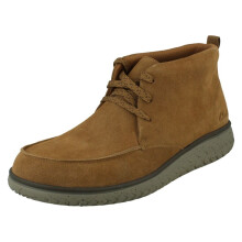 (Brown, UK 8.5) Mens Clarks Casual Moccasin Boots - RelaxLite Moc