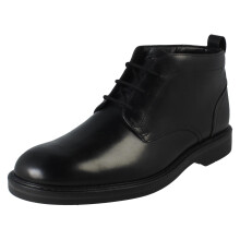 (Black, UK 8.5) Mens Clarks Lace Up Chukka Boots - Aldwin Chukka