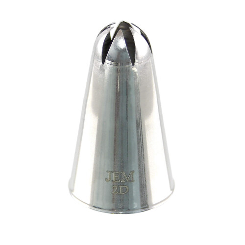 PME JEM Drop Flower Piping Nozzle no. 2D, Plastic, Silver Plastic 1