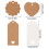 100 PCS Gift Tags with String, Kraft Paper Tags Present Labels Wedding Gift Tag for Gift Wrapping Easter Wedding Birthday 3