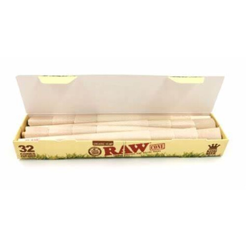 RAW Organic Hemp size 1 1/4 Pre Rolled Cones - 32 Pack 2