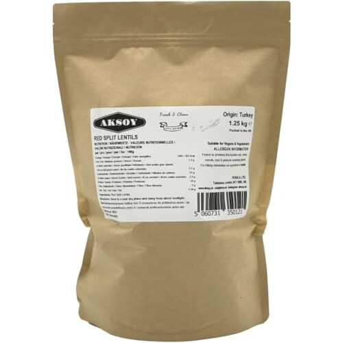 Aksoy Premium Quality Red Split Lentils 1.25KG 1