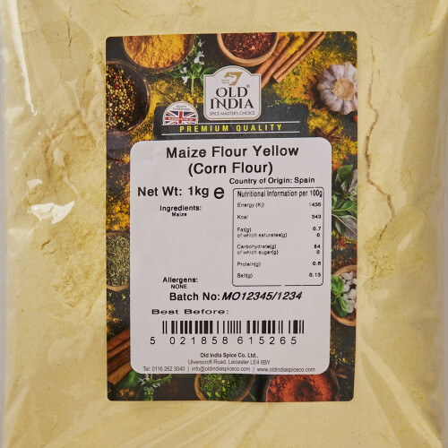 Old India Maize Flour Yellow (Corn Flour) 1kg 1