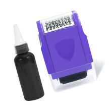 Security Roller Stamper with Clear Cover for Mail-Purple