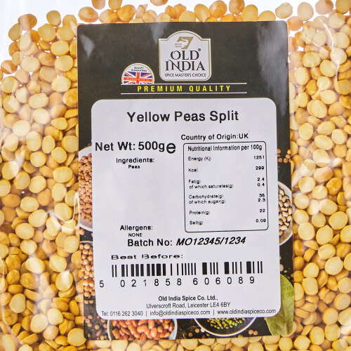 Old India Yellow Peas Split 500g 1