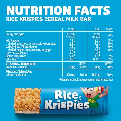 Kellogg's Rice Krispies Breakfast Cereal Bars 4 x 20g 1