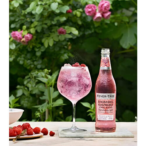 Fever-Tree Rhubarb & Raspberry Refreshingly Light Tonic Water, 500ml 1
