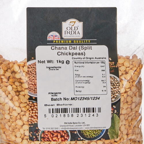 Old India Chana Dal (Split Chickpeas) 1kg 1