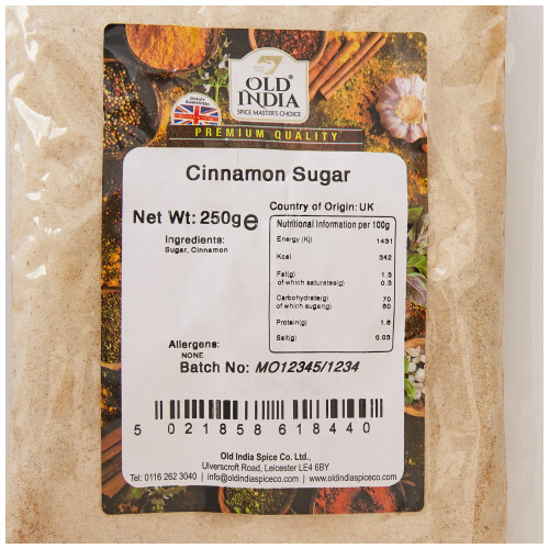 Old India Cinnamon Sugar 250g 1