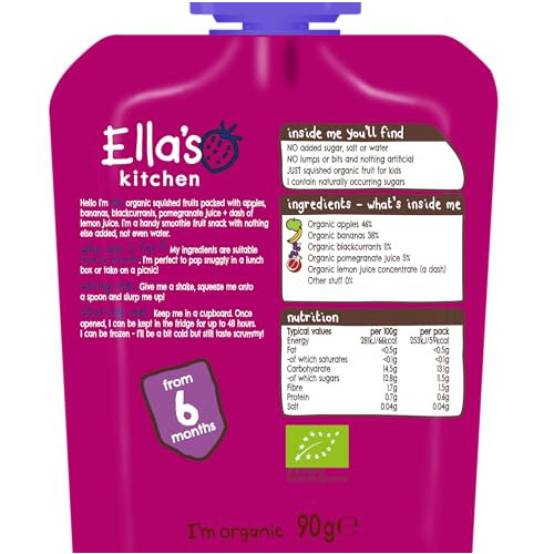 Ella's Kitchen The Purple One Fruit Smoothie, 5 x 90g 1