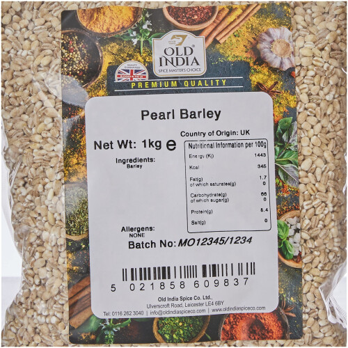 Old India Pearl Barley 1kg 1
