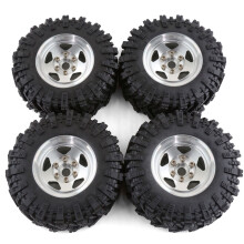 (C) 4pcs 1/12 RC Car Upgrade Rubber Tyre + Trail Kit for MJX H12Y RC Car Parts