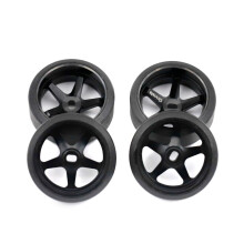 (5.5?? Black) For Wltoys 1/28 Series RC Car Metal Wheels Trail Drift Tyre Conversion Parts