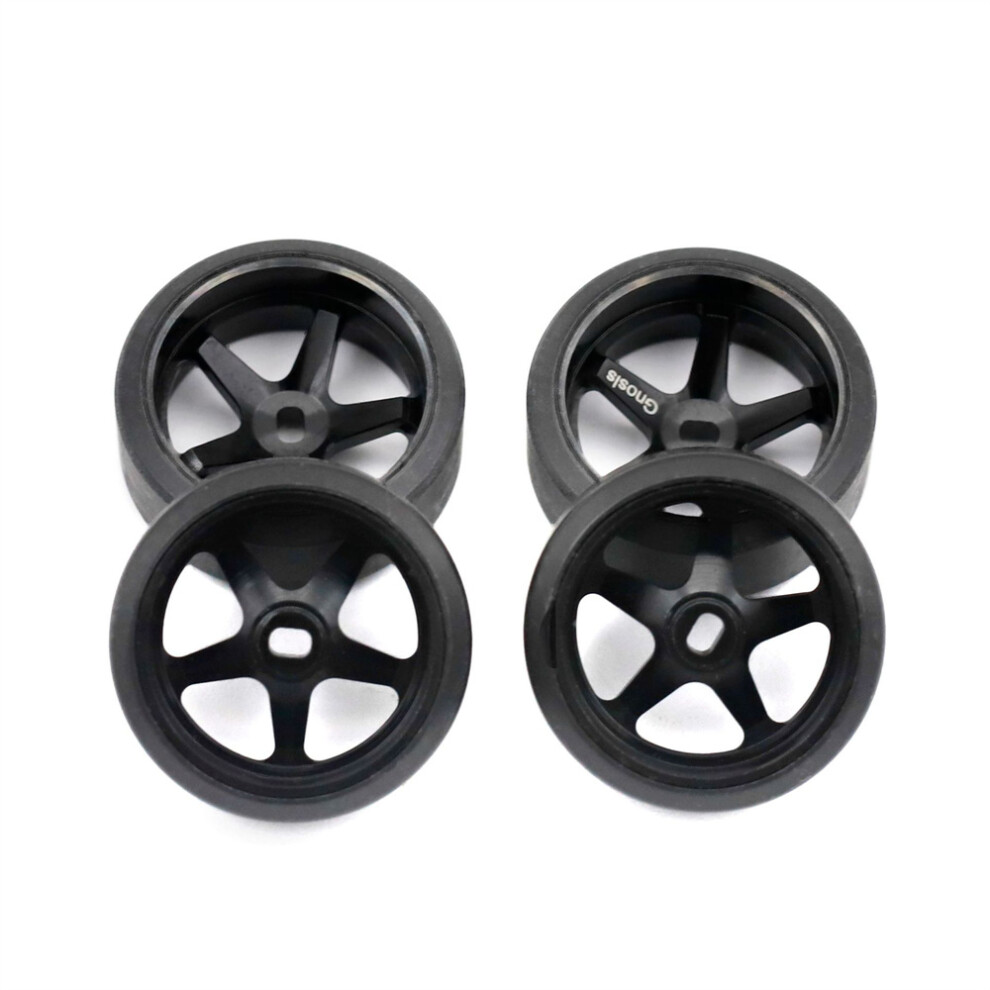(5.5?? ) 4Pcs 1/28 Rc Upgrade Drift Tyres Metal Wheel Trail For Wltoys K969 Mini-Z Series Black 320997465218