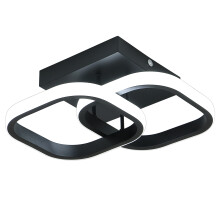 Goeco LED Ceiling Light, Modern, 22 W, Square, Black, 3000K/4500K/6500K