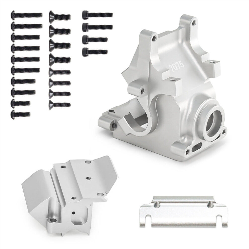 (Silver) For Arrma 1/8 6S Kraton Typhon Rc Car 7075 Gearbox Housing Upgrade Parts Silver 320997467724