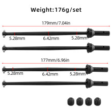 (Black F/Rear CVD kit) 45#Steel Front & Rear CVD Universal Joint Kit for ARRMA 1/7 FIRETEAM ARA106048