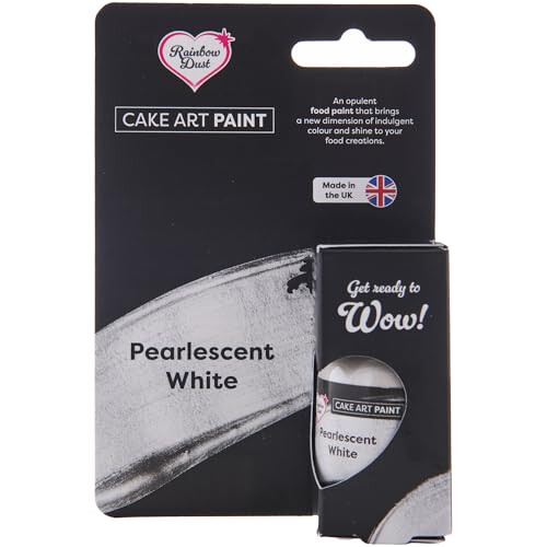 Rainbow Dust Cake Art Paint, Pearlescent White - 25ml 1