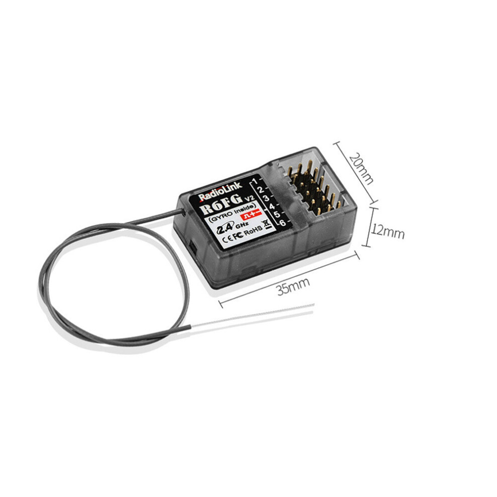 6Ch 2.4Ghz Gyro Rc Receiver Compatible With Radiolink Rc6gs, Rc4gs, Rc4g Transmitters 113121385557