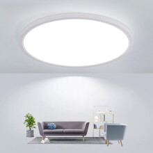Goeco LED Ceiling Light 30 cm 24 W Flat Round Ceiling Light IP44 6500 K