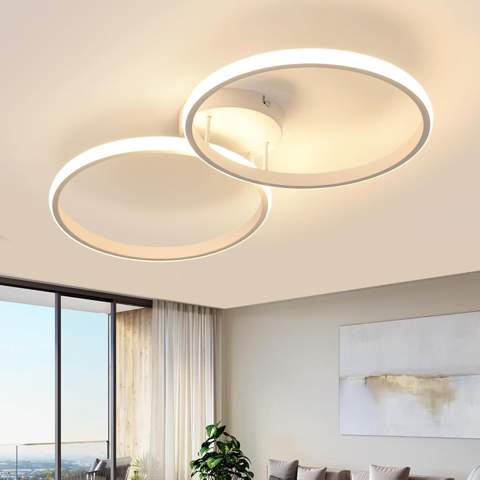 Goeco Led Ceiling Light, 36W, Modern Design, 3000K, For Bedroom Hallway 54Cm