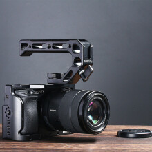 Camera Top Handle Grip with Arri Locating Screw, Cold Shoe for Monitor & Mic - Compatible with Nikon, Canon, Sony DSLR
