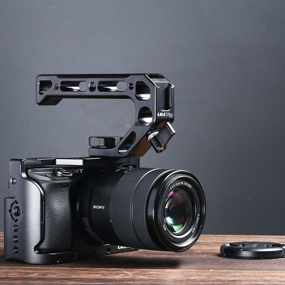 Camera Top Handle Grip With Arri Locating Screw, Cold Shoe For Monitor & Mic - Compatible With Nikon, Canon, Sony Dslr 123643834808