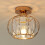 Goeco Ceiling Light Crystal Modern, E27, Ceiling Light Semi-Flush Mounting 1