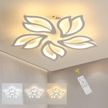 Goeco Modern LED Ceiling Light, Dimmable, Creative Flower Design Chandelier