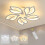 Goeco Modern LED Ceiling Light, Dimmable, Creative Flower Design Chandelier 1
