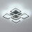 Goeco LED Ceiling Light, 61W 6500K Black Square Design Acrylic Ceiling Light 1